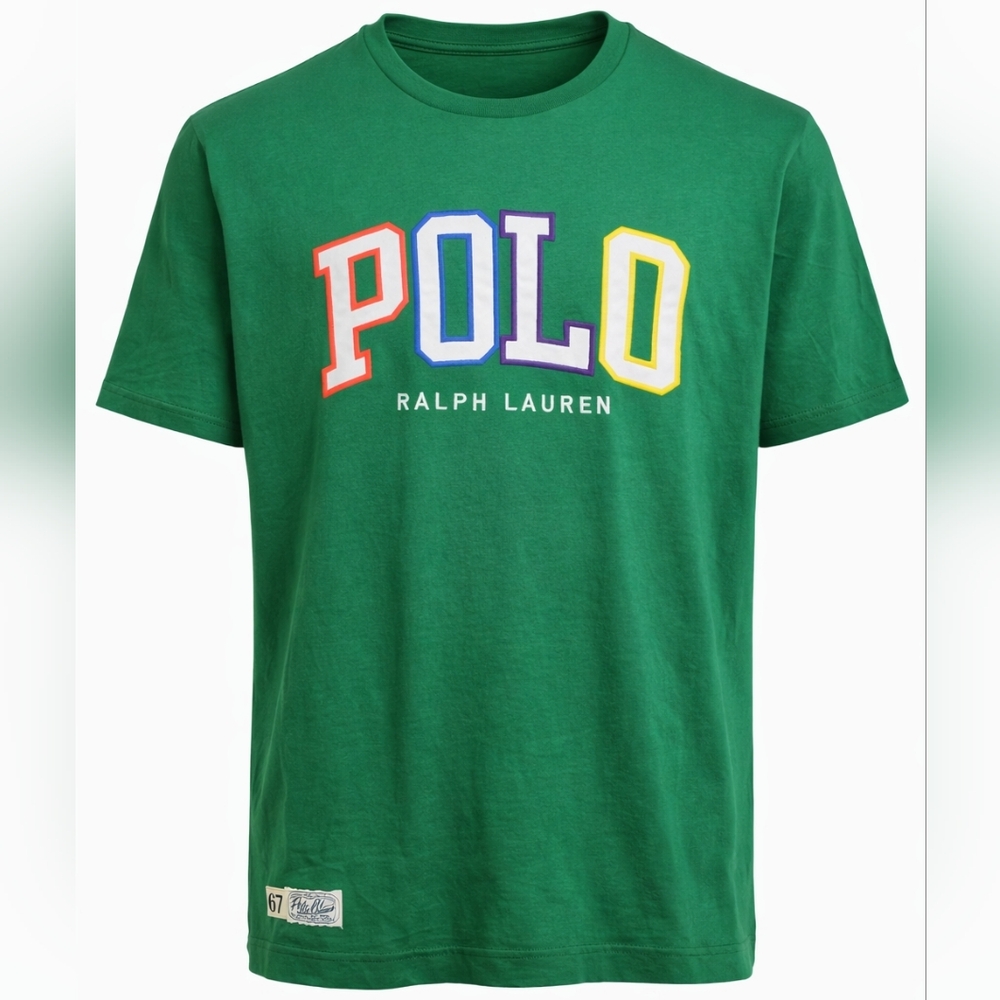Polo Ralph Lauren POLO Logo T Shirt Green Multicolor Spellout